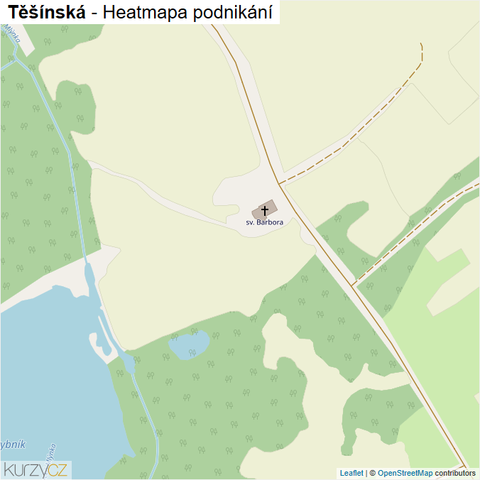 Mapa Těšínská - Firmy v ulici.