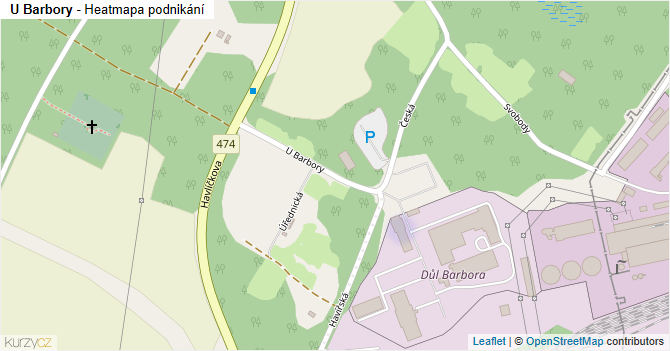 U Barbory - mapa podnikání