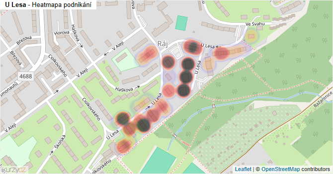 U Lesa - mapa podnikání