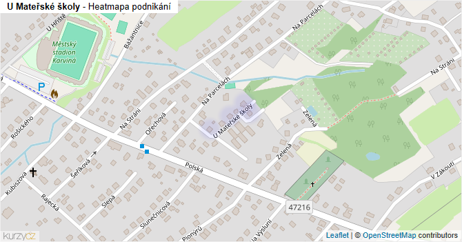 U Mateřské školy - mapa podnikání