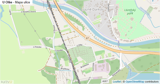 U Olše - mapa ulice