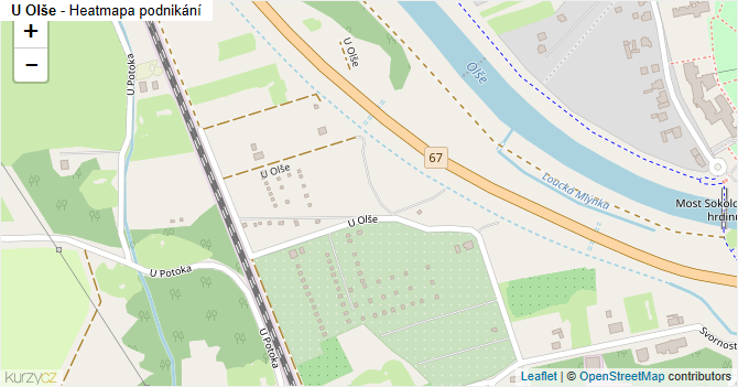 U Olše - mapa podnikání