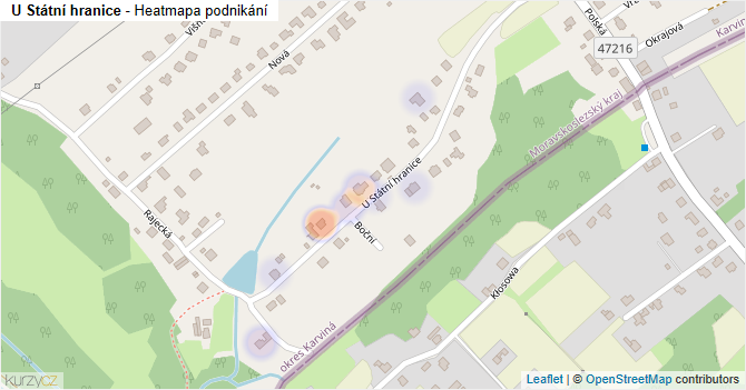U Státní hranice - mapa podnikání
