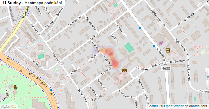 U Studny - mapa podnikání