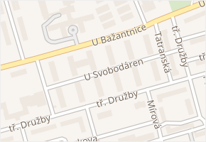 U Svobodáren v obci Karviná - mapa ulice