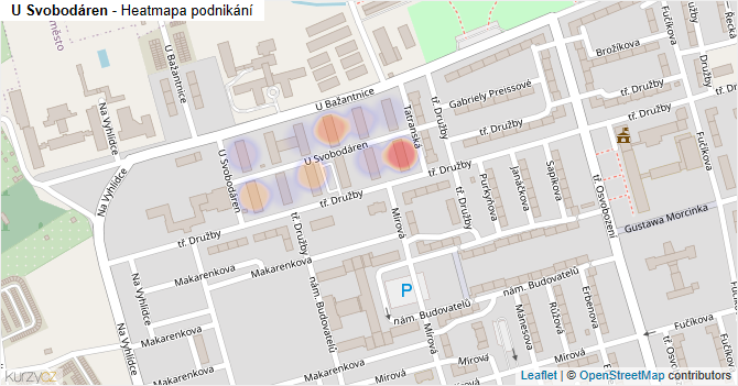 U Svobodáren - mapa podnikání
