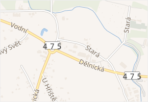 U Zahrádek v obci Karviná - mapa ulice