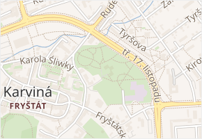 Univerzitní park v obci Karviná - mapa ulice