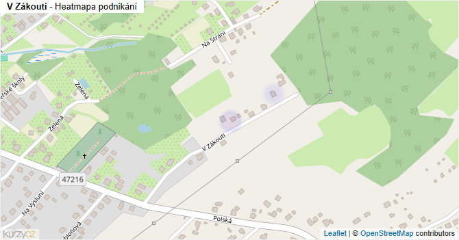 V Zákoutí - mapa podnikání