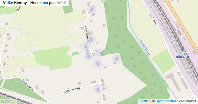 Velké Kempy - mapa podnikání