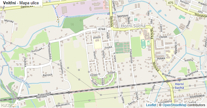 Vnitřní - mapa ulice