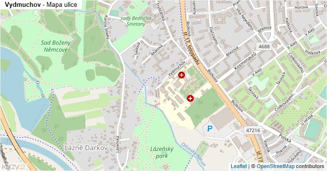 Vydmuchov - mapa ulice