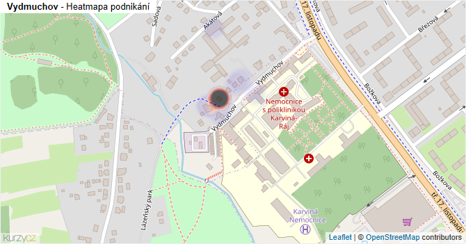 Vydmuchov - mapa podnikání