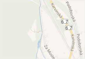 Za Mostem v obci Karviná - mapa ulice