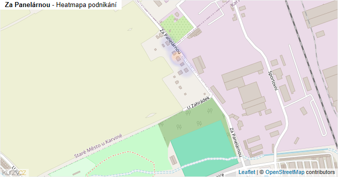 Za Panelárnou - mapa podnikání