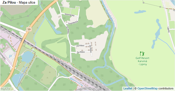 Za Pilou - mapa ulice