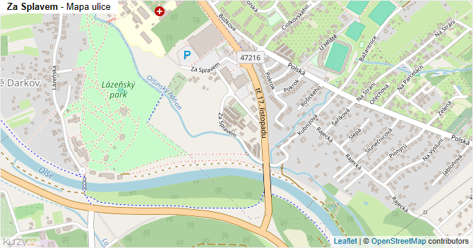 Za Splavem - mapa ulice