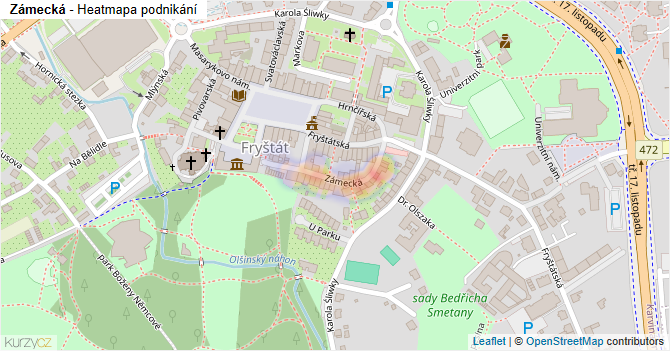 Zámecká - mapa podnikání