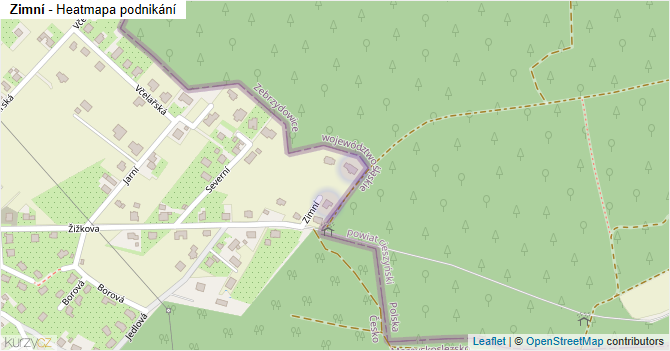 Zimní - mapa podnikání
