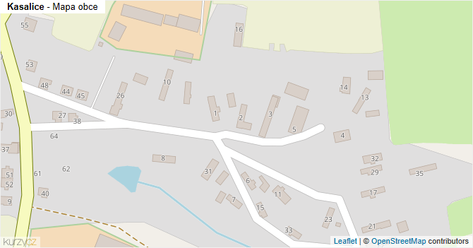 Kasalice - mapa obce