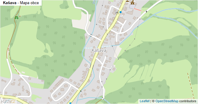 Kašava - mapa obce