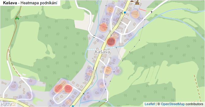 Kašava - mapa podnikání