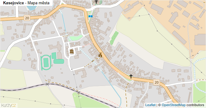 Kasejovice - mapa města