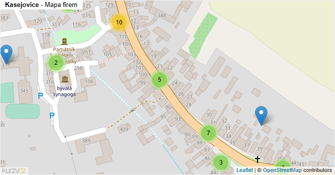 Kasejovice - mapa firem