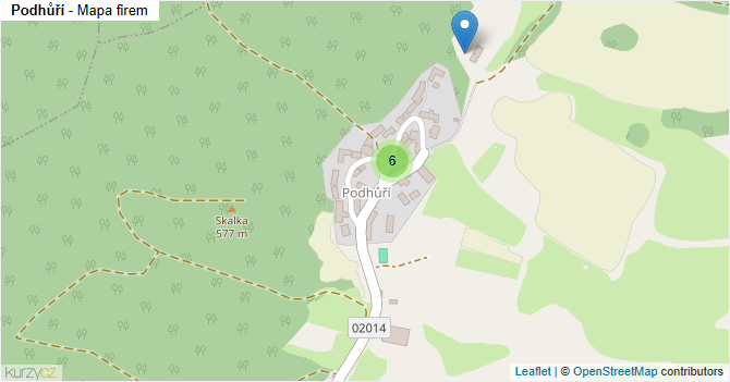 Podhůří - mapa firem