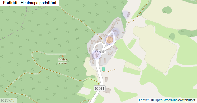 Podhůří - mapa podnikání
