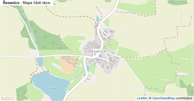 Řesanice - mapa části obce