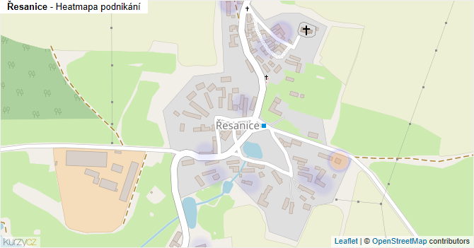 Řesanice - mapa podnikání
