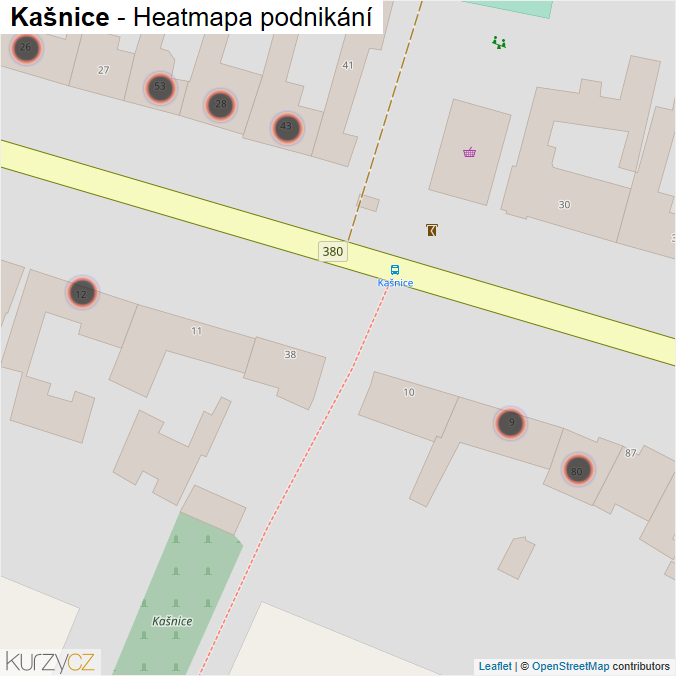 Mapa Kašnice - Firmy v obci.