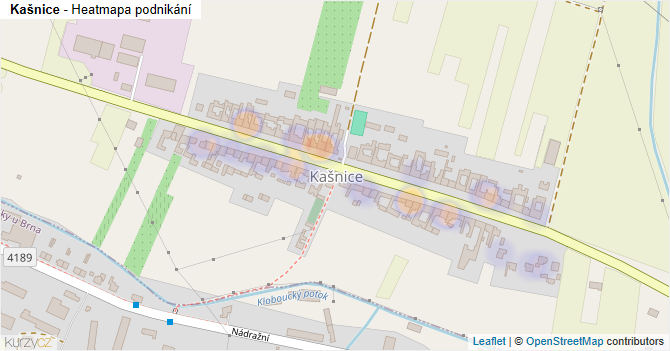 Kašnice - mapa podnikání