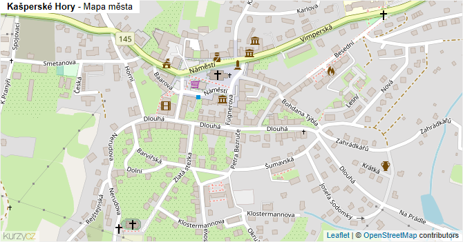Kašperské Hory - mapa města