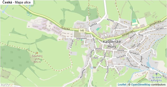 Česká - mapa ulice