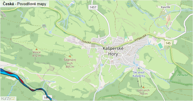 Česká - záplavové mapy stoleté vody