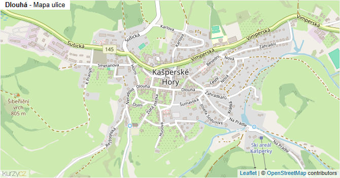 Dlouhá - mapa ulice