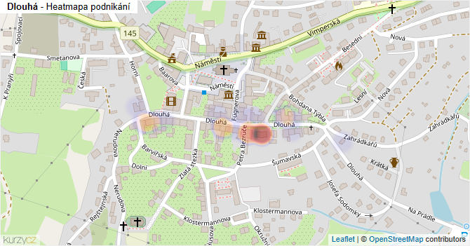 Dlouhá - mapa podnikání