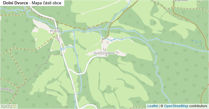Dolní Dvorce - mapa části obce