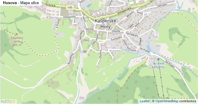 Husova - mapa ulice