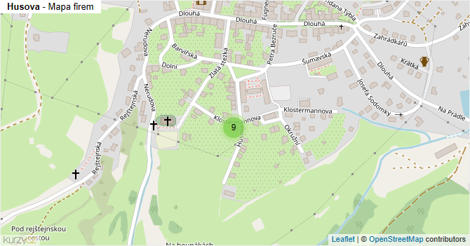Husova - mapa firem