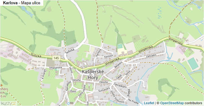 Karlova - mapa ulice