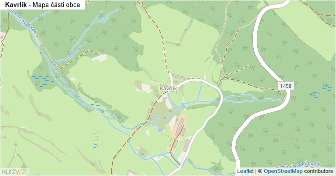 Kavrlík - mapa části obce