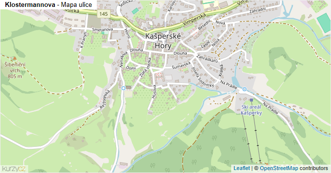 Klostermannova - mapa ulice
