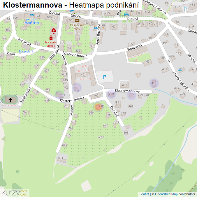 Mapa Klostermannova - Firmy v ulici.