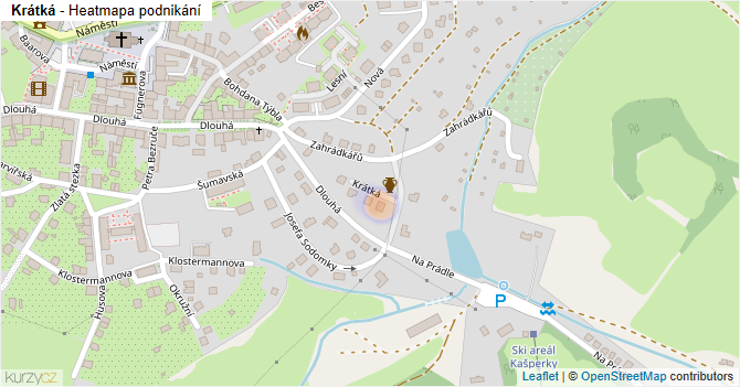 Krátká - mapa podnikání