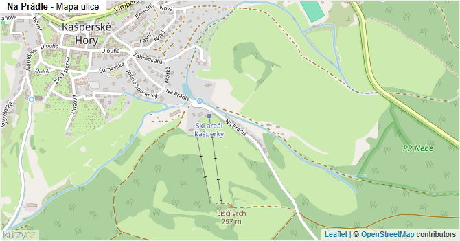 Na Prádle - mapa ulice
