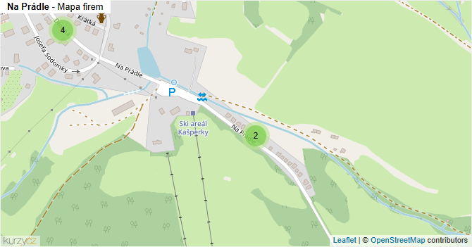 Na Prádle - mapa firem