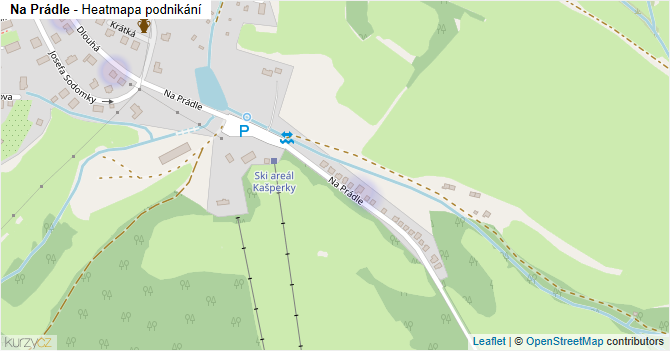 Na Prádle - mapa podnikání